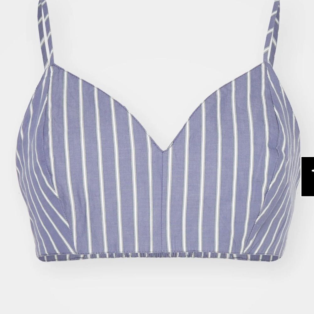 NWT Gap Striped Blue and White Crop Top